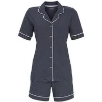 Ringella Shorty - Kurzpyjama mit durchgeknöpftem Oberteil und Shorts mit Seitentaschen (2 tlg) gefertigt aus reiner Baumwolle