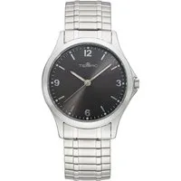Tempic Quarzuhr, Armbanduhr, Herrenuhr, analog, Flexband, Zugband