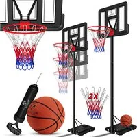 KESSER Basketballkorb, Basketballkorb Premium mit Ständer Rollen Inkl. Basketball
