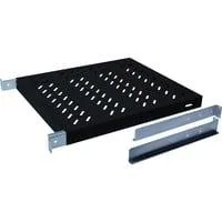 Fachboden für 483 mm (19")-Schränke 600 mm Tiefe schwarz, 1 Höheneinheit