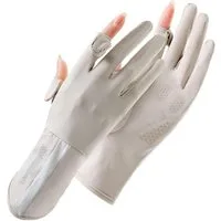 Zaewry Fahrradhandschuhe Rutschfeste UV-Schutz-Handschuhe für Damen,Atmungsaktiv und leicht