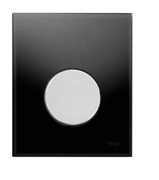 Tece loop Urinal-Betätigungsplatte m. Kart. Gl. schw. glzd. Taste Chr. matt, 9242655 9242655