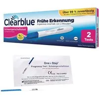 Clearblue Schwangerschaftstest Frühe Erkennung 2 Stk. + One+Step Schwangerschaftstest Frühtest 5 Stk., 1-tlg.