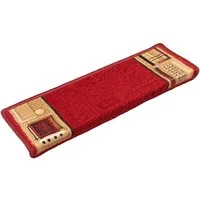 vidaXL Stufenmatte Stufenmatten Selbstklebend 5 Stk. 65x21x4 cm Rot, Andere, Höhe: 4 mm