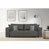 INOSIGN 3-Sitzer BEATRICE, B: 250 cm - wahlweise mit Bettfunktion, u. Bettkasten, incl. 2 Zierkissen