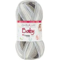 Schoeller + Stahl Baby Happy Color Häkelwolle, 185 m, wunderbar weiches, pflegeleichtes Garn mit fröhlichen Farbakzenten