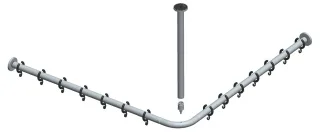 Keuco Brausevorhangstangen-Set Plan 14936, 14936170800