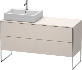 Duravit XSquare Konsolenwaschtischunterbau bodenstehend Taupe Supermatt 1400x548x778 mm - XS4923L838 XS4923L8383