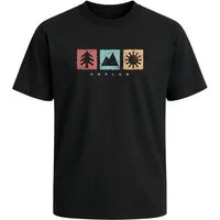 Neverless Oversize-Shirt Herren T-Shirt Frontprint - Outdoor Icons - Oversized Relaxed Fit mit Print