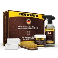 Macari Lederpflege Premium Lederreiniger Set Ledercouch Auto Schuhe Leder Lederreiniger (Ledercouch Auto Möbel Jacke Kleidung Sofa Handtasche Schuhe Sattel Lederfett, [4-St. 500ml)