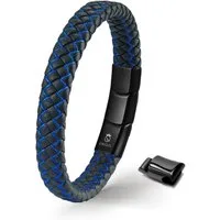 UNIQAL.de Lederarmband "MULTY COLOR" Geflochtenes Echtlederaccessoire mit Magnetverschluss (Edelstahl, Verlängerungsglied, Unisex, klassisches Design), Premium-Qualität – handgefertigt, kombinierbar, sportlich-elegant.