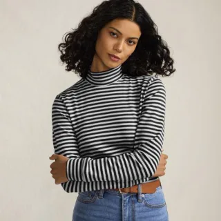 Stehkragen-Shirt in Petite-Größe, Damen, size: petite, Schwarz, Baumwolle, by Lands' End