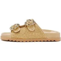 Derimod Pantoletten aus Kunstleder mit Strass-Details Mules Kunstleder, Juwelen-Schnallen, Synthetikfutter, TPU-Sohle