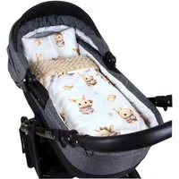 Kinderdecke BABYLUX Babydecke MINKY 2Set Kuscheldecke Decke 75 x 60cm Kinderwagen, BabyLux, MP150 - Beige + Häschen