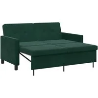 vidaXL Sofa Schlafsofa Dunkelgrün Stoff, 1 Teile