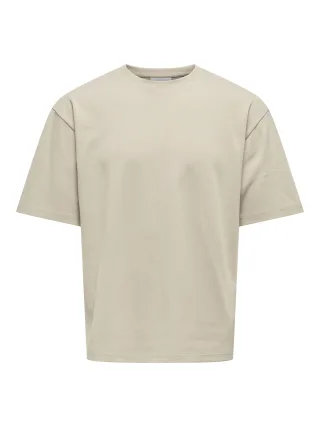 ONLY&SONS - ONSCASPIAN AIRFLEX BOXY SS TEE NOOS Silver Lining - Gr. - M