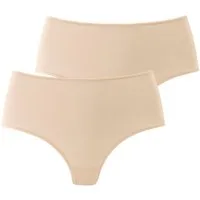 LASCANA High-Waist-String (2er-Pack) aus weicher und hoch elastischer Microfaser