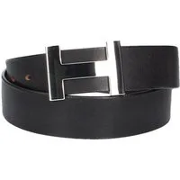 Leder Bazlen Ledergürtel Schwarz 40mm mit H-Schließe in Silber (LB1159B40E-790, 1-St) sehr weiches Vollrindleder