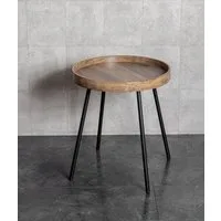 HAKU Beistelltisch Sofatisch, Wohnzimmertisch (1-St), rund - aus MDF Braun - Ø/H 40/45 cm