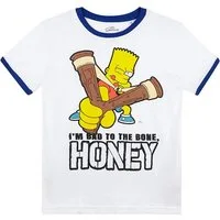 The Simpsons Print-Shirt THE SIMPSONS T-Shirt Kinder und Jugendliche Ringer Jungen und Mädchen Gr. 128 140 152 164 für 8 10 12 14 Jahre