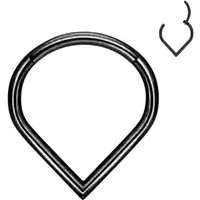 Taffstyle Nasenpiercing Titan Septum Piercing Ring Clicker Tragus Helix Daith Tropfen Träne (Universal Piercing aus Titan G23 in Tropfenform für Tragus Daith Lippe und Septum)
