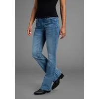 Arizona Bootcut-Jeans mit Keileinsätzen ausgestellte Beinform, niedrige Leibhöhe, elastisches Material