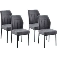 HELA 4-Fußstuhl ALMADA (Set, 4 St), 4-Fuß, Komfortsitz mit Federkorb, Vintage Optik