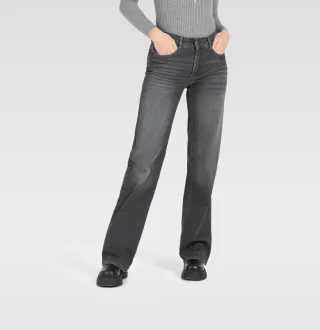 MAC - MAC JEANS - WIDE, Authentic Stretch Denim grau - Gr. - 30