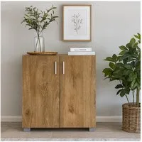 HTI-Living Sideboard Sideboard 2 Fächer Thekla Eiche (Stück, 1 St., 1 Sideboard), Kommode Midischrank