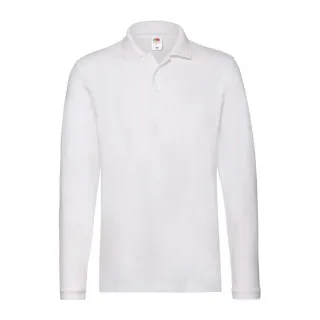 Fruit of the Loom - Poloshirt für Herren Langärmlig (Weiß)