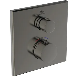 Ideal Standard Unterputz-Thermostat Ceratherm Navigo eckig 1 Verbraucher, Magnetic Grey, A8580A5 A8580A5