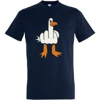 Youth Designz Print-Shirt Möwe Finger Herren T-Shirt mit lustigen Frontprint