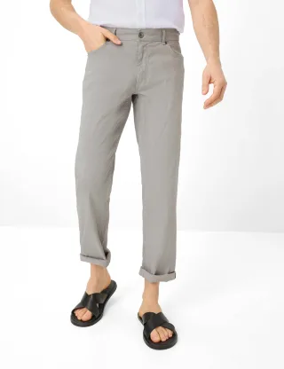 Brax Herren Five-Pocket-Hose Style COOPER PLATIN, hellgrau, Gr. 35/30