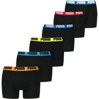 PUMA Boxershorts PUMA MEN EVERYDAY BOXER (6er Pack) Elastischer Logobund, Stretchmaterial, ohne Eingriff