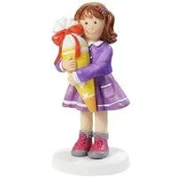 HobbyFun Dekofigur Einschulung - Tischdeko Mädchen mit Schultüte - Tortenfigur/Tortendeko