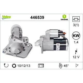 Valeo Starter 1,4 kW Dacia Nissan Renault 446539