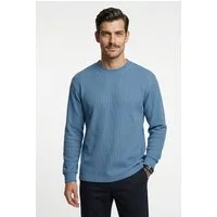HUGO Langarmshirt Nuwolo Rundhalsausschnitt, lässig geschnitten, Logo-Badge