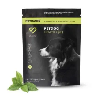Peticare Muskulatur Pulver für Hunde, mit essenziellen Aminosäuren, Kollagen 250 g