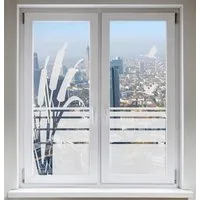 INDIGOS UG Fensterfolie Sichtschutzfolie Sonnenschutz Kranich Zugvögel Schilf satiniert