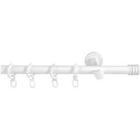 SN DECO GROUP Gardinenstange Lille, Ø 19 mm, 1-läufig, Fixmaß, Verschraubt, Stahl, Komplettset mit Ringen