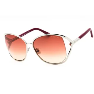 Tom Ford Marta – Sonnenbrille in glänzendem Palladiumsilber