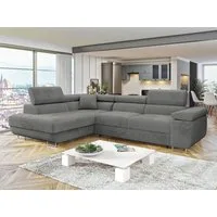 MIRJAN24 Ecksofa Torezio, mit Bettkasten und Schlaffunktion, Einstellbare Kopfstützen, 274x203x70-90 cm