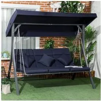 MC Star Hollywoodschaukel Hollywoodschaukel Gartenschaukel. 3 Personen. verstellbares Sonnendach