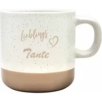 Camolo Tasse Kaffeetasse Lieblings Tante aus Steingut - 360 ml Geschenk Patentante, Keramik