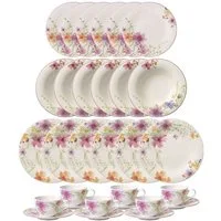Villeroy & Boch Kombiservice Mariefleur Basic Geschirr-Set 30er Set (30-tlg), 6 Personen, Porzellan