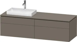 Duravit L-Cube Konsolenwaschtischunterbau wandhängend Flanell Grau Seidenmatt 1620x550x482 mm - LC48 LC4871L90900000
