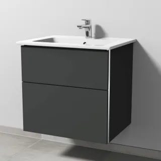 Sanipa 3way Keramik-Set Keramik-Waschtisch und Unterbau (BP322) BP3221B