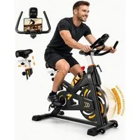 Wenoker Heimtrainer Magnetwiderstand Heimtrainer Fahrrad, LCD-Monitor&Flüsterleise (Spar-Set, 1x Anleitung, 1x Werkzeugset, 1x Heimtrainer), Magnetwiderstand, App-Anbindung, schweres Schwungrad, LCD-Monitor