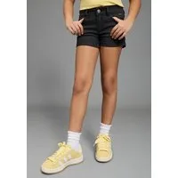 Bruno Banani Shorts Stretch-Jeans Shorts mit Strass-Steinen, Glitzersterne auf Po-Tasche bequeme Passform mit normaler Leibhöhe, für Mädchen