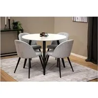 BOURGH Esstisch PLAZA runder Esstisch Ø100cm - Esszimmertisch in modernem Design, Füße sind höhenverstellbar